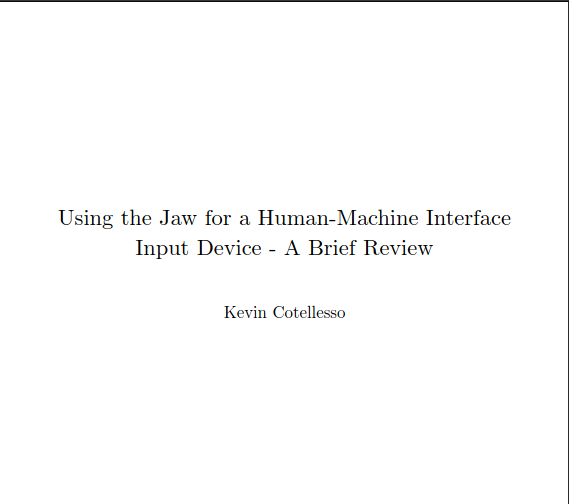 Jaw-based HMI